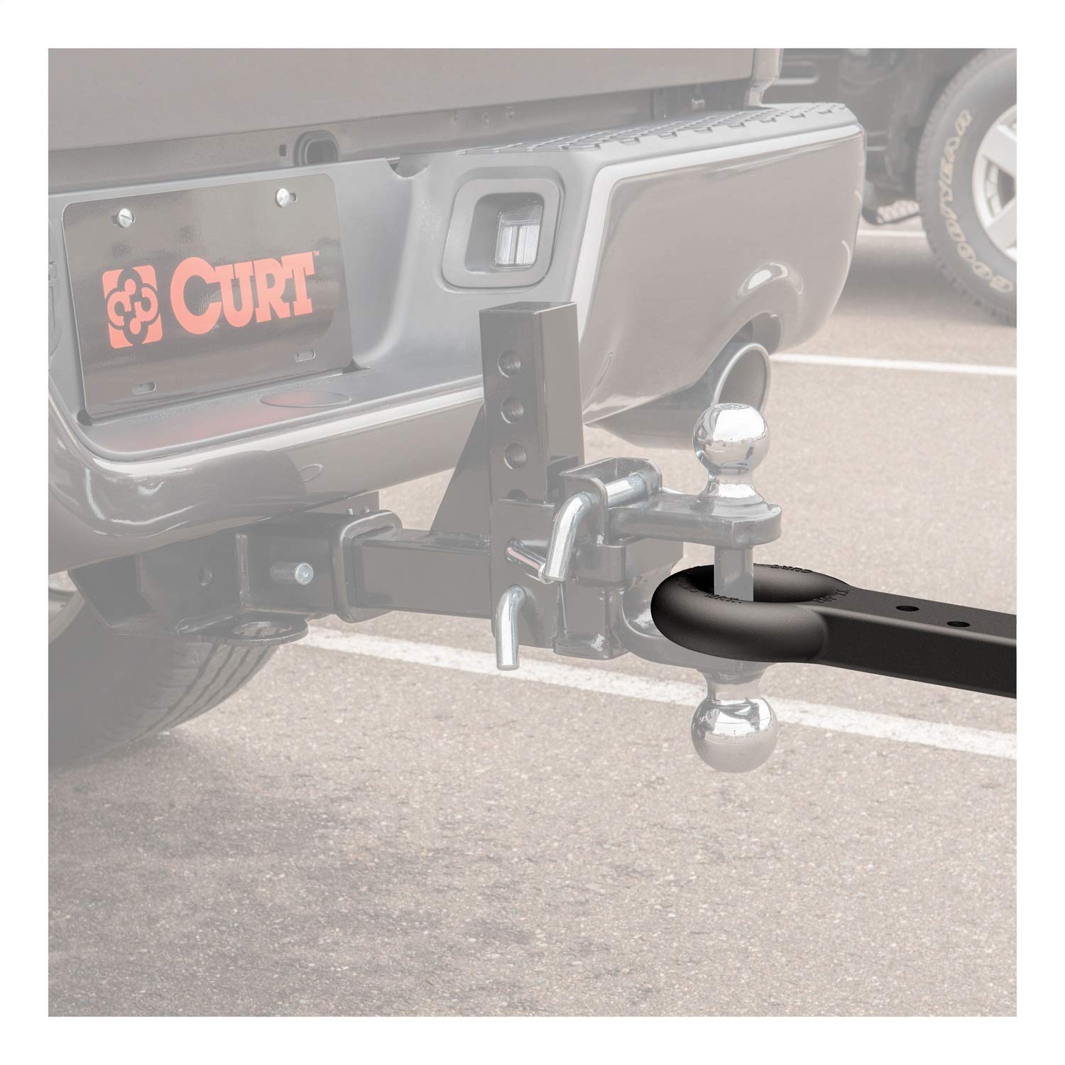 CURT Black Steel Pintle Hitch 48510 Lunette Ring 3-Inch ID, 22,000 lbs
