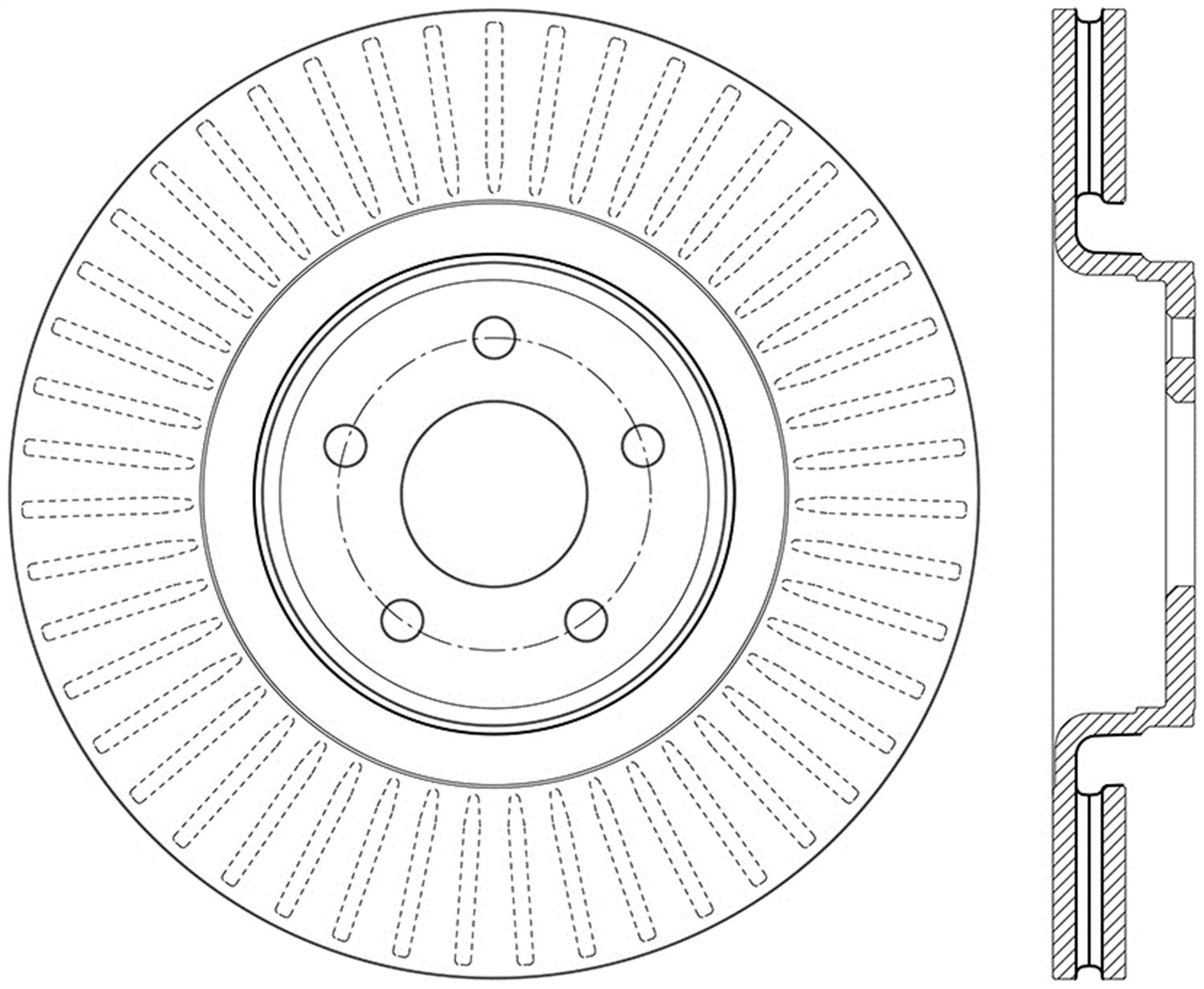 Sport Slotted Brake Rotor StopTech 126.65146SR (Front Right), 1 Pack