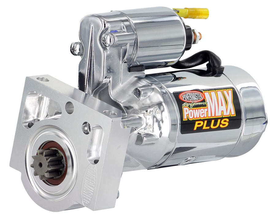 PowerMAX Plus Powermaster 19004-10 Starter with Billet (Black Pont, Olds V8 307,455 166T Flwy 1965-81 exc. 301 16:1 Chrome), 1 Pack