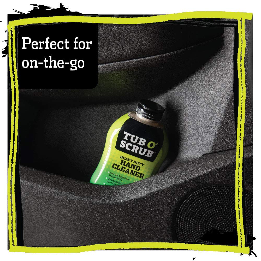 Tub O' Scrub Heavy Duty TS18 Pumice-Free Hand Cleaner, Removes Tough Grime & Dirt Without Water, Biodegradable, 18oz Bottle