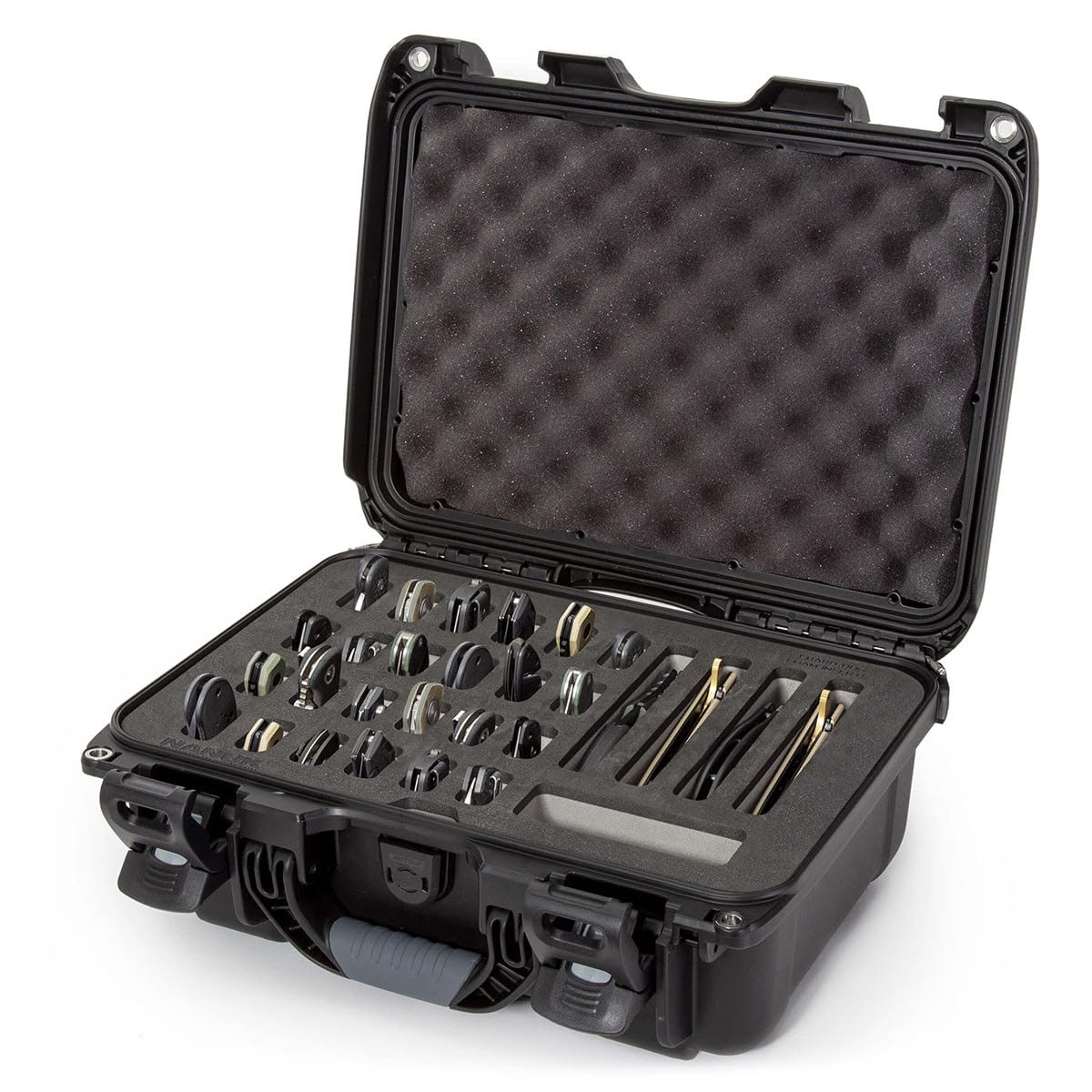 Black Nanuk 915 Waterproof Hard Case with Foam Insert for 28 Knives