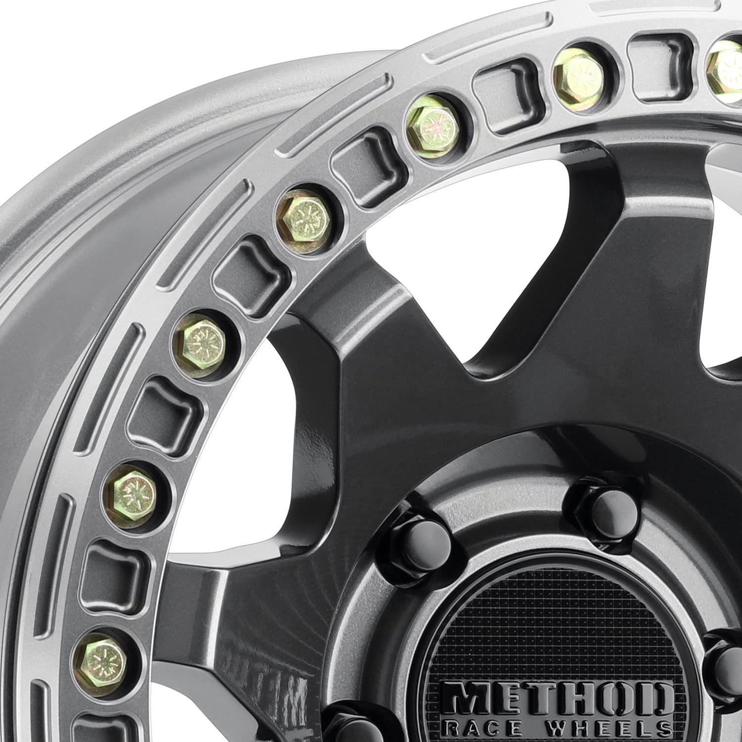 Titanium Method Race Wheels 108 Wheel with Gloss (17 x 9. inches /5 x 5 mm, -44 mm Offset)