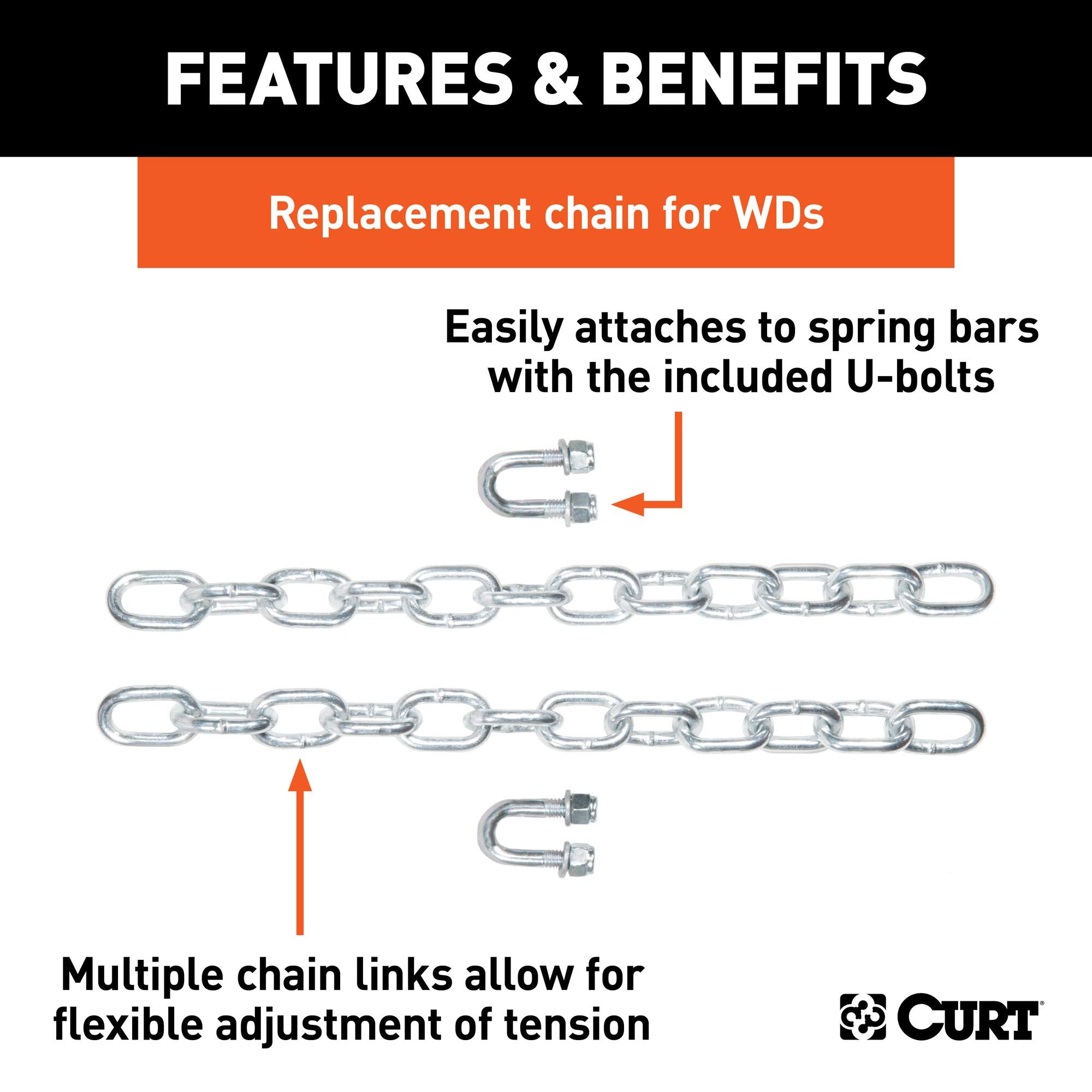 Weight Distribution Hitch Chain Kit CURT 17111 Replacement