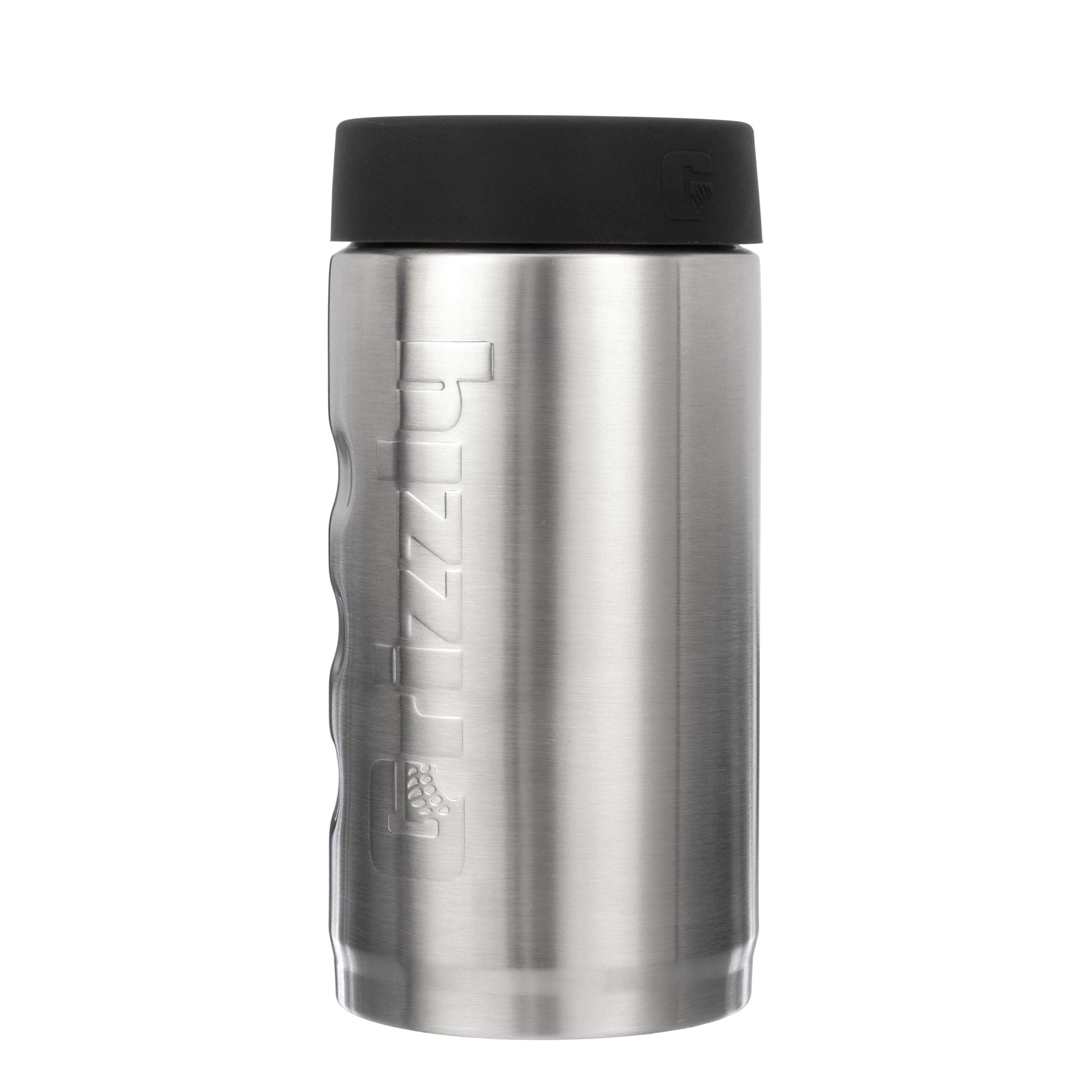 16 oz Grizzly Grip Pounder | Stainless Steel Vacuum Insulated Can Cooler | For 16 oz Tallboy Beer and Energy Drinks Reusable Durable | Brushed Stainless
