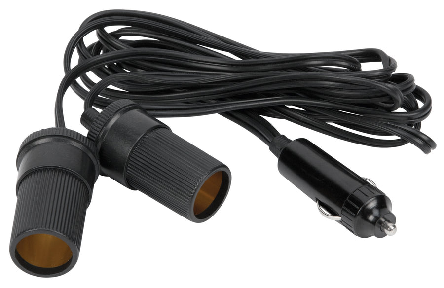 10ft Performance Tool W1279 12V Automotive Dual Outlet Extension Cord for Multiple Devices