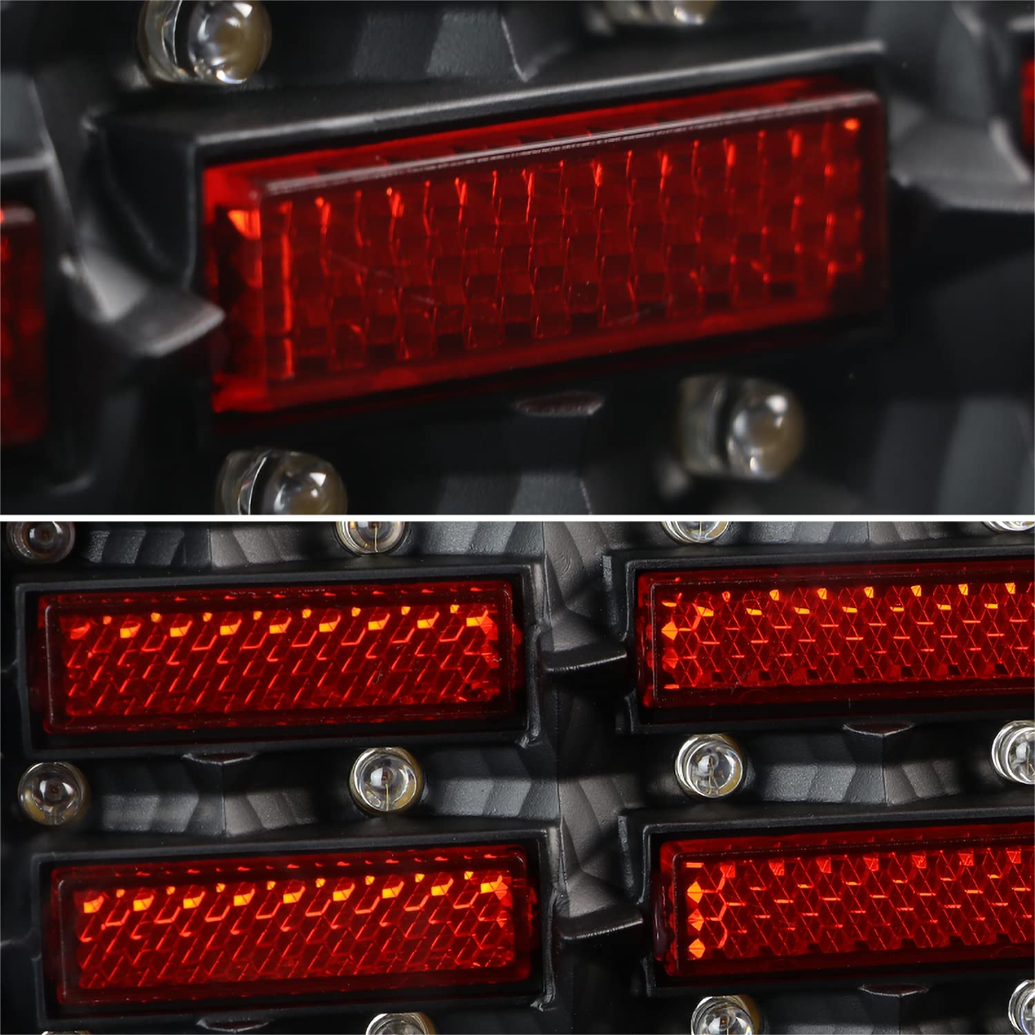 Spec-D Tuning Clear Lens Black Housing LED Tail Lights Compatible with 1997-2004 Chevy Corvette Left + Right Pair Assembly