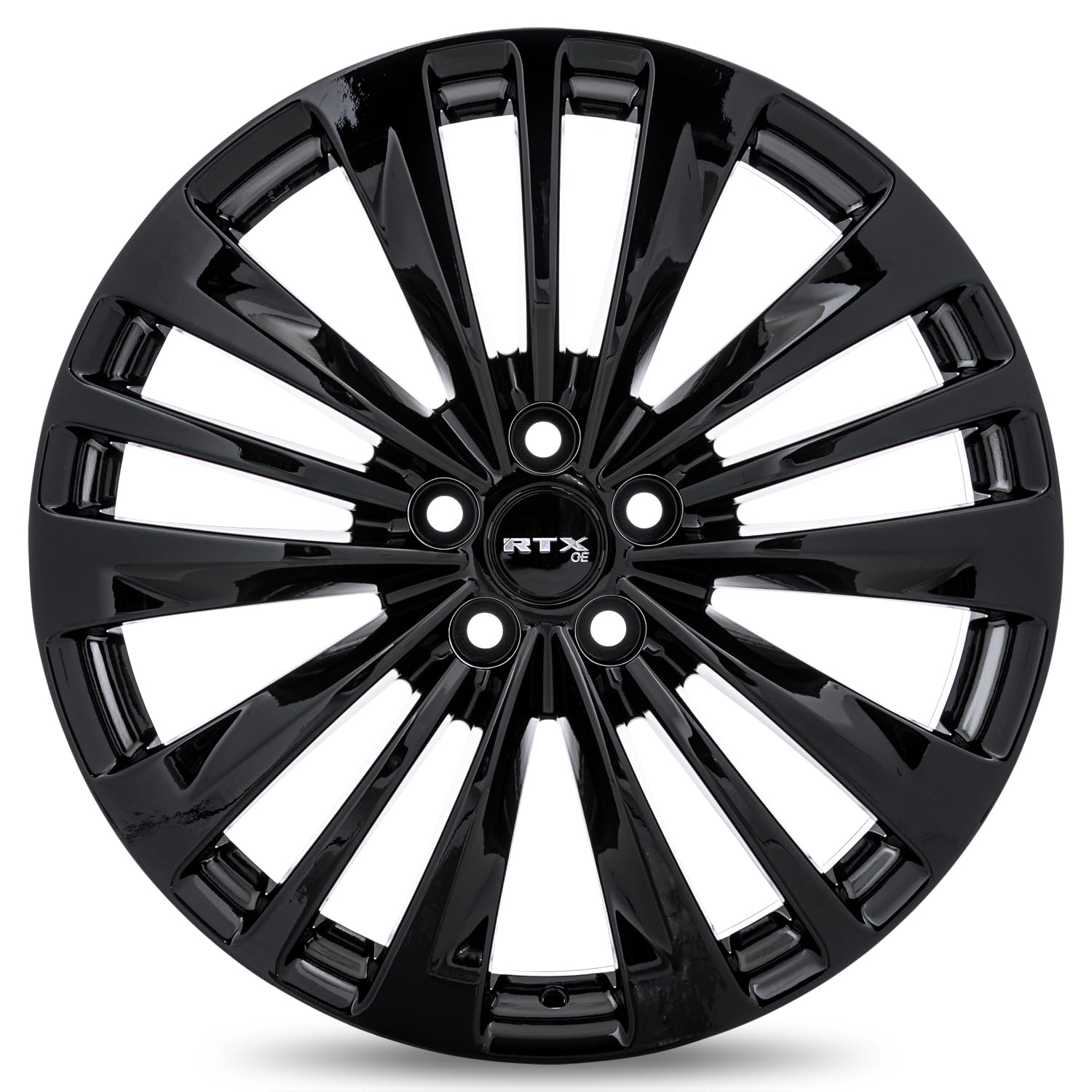 20x8 RTX TY-02 Custom Wheel - 35 Offset, 5x114.3 Bolt Pattern, 60.1mm Hub - Gloss Black Rim