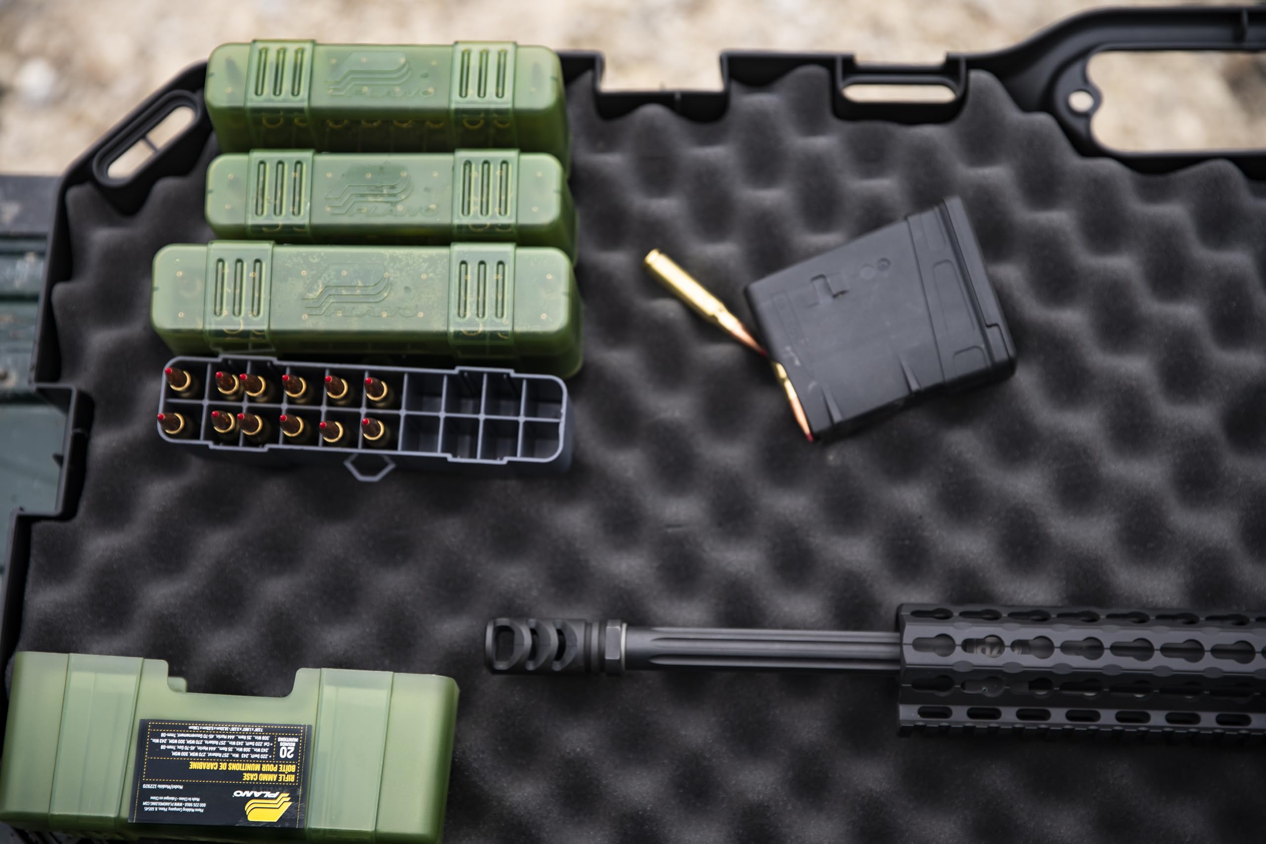 20 Round Plano Rifle Ammo Case with Slip Cover, Small