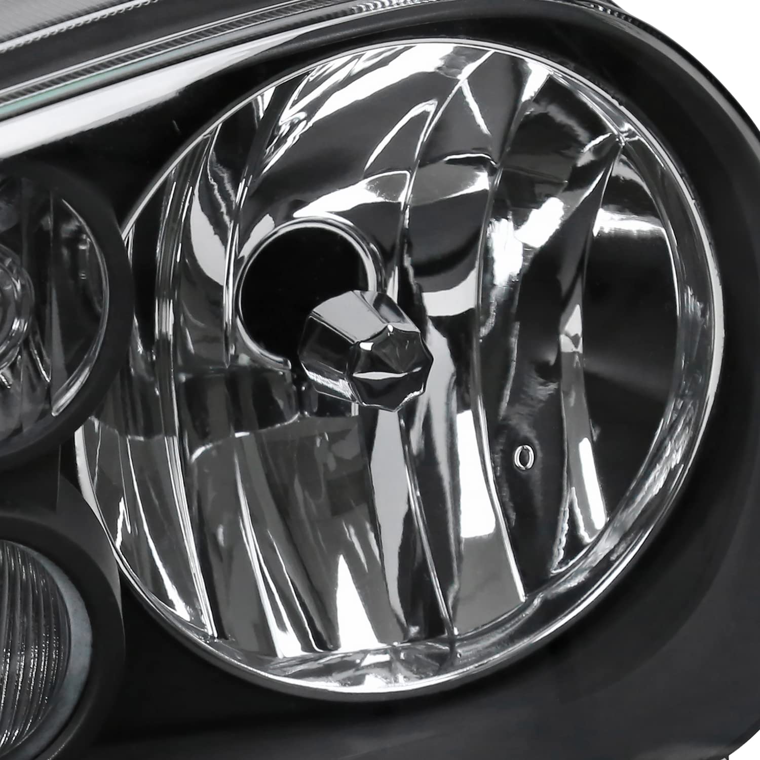 Black SPEC-D TUNING Headlights w/Built-in Fog Lamps Compatible with 1999-2006 Volkswagen Golf MK4 GTI, 2004 R32, 1999-2002 Cabrio, L+R Pair Head Light Lamp Assembly