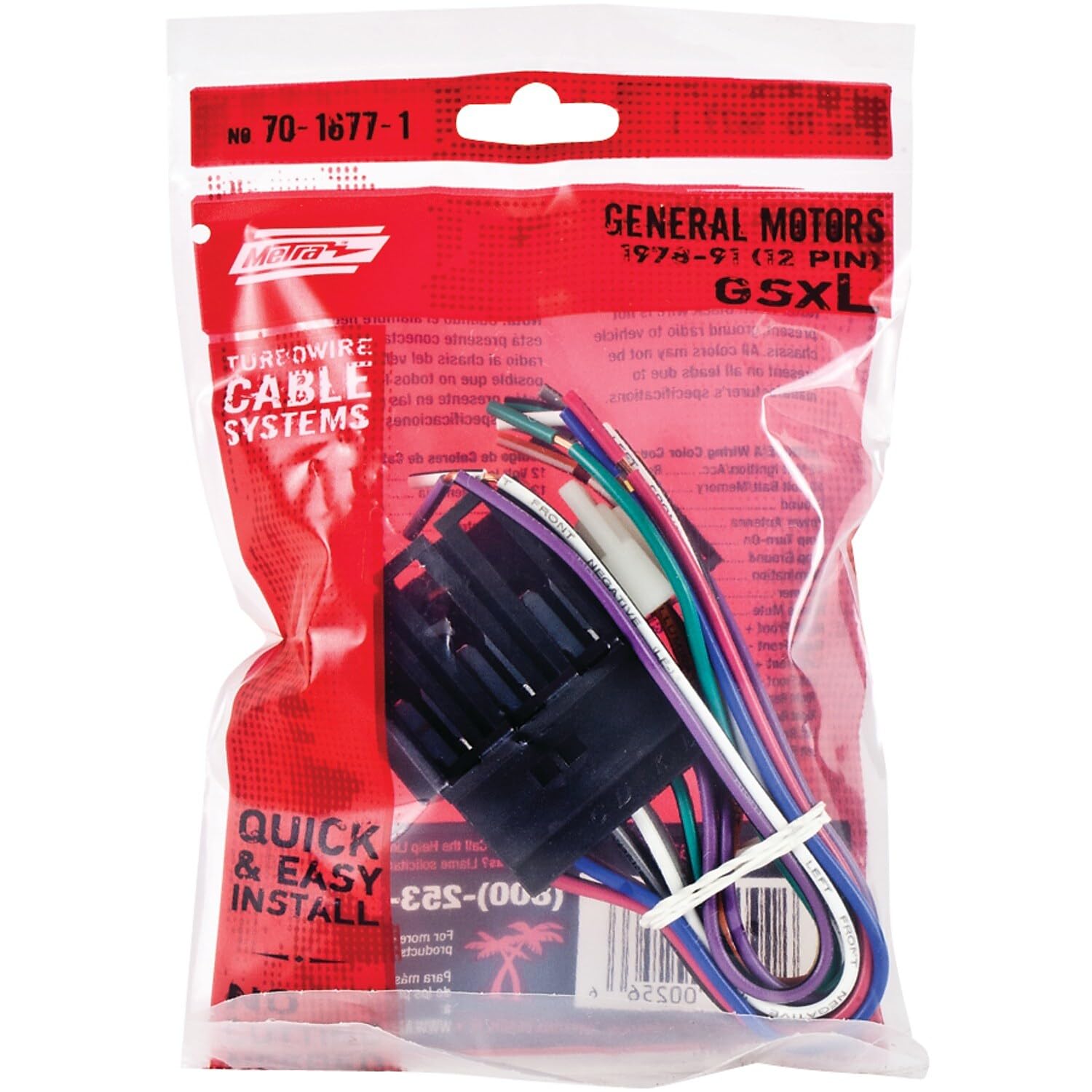 Metra 1978 - 1990 12-pin Gm Into Car Harness 70-1677-1