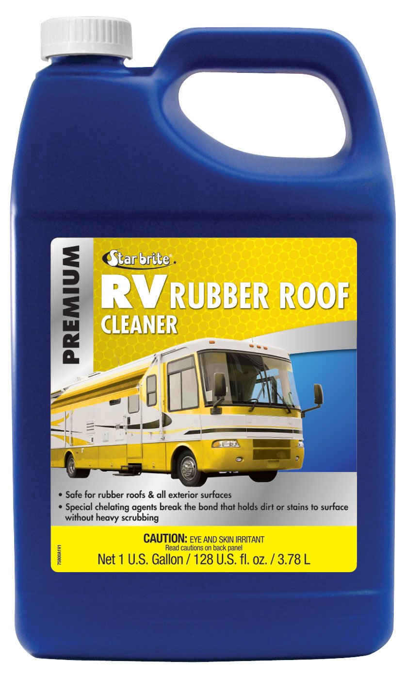 Premium RV Rubber Roof Cleaner STAR BRITE - Effortless Cleaning for Camper Roofs, Fiberglass & Painted Surfaces - 1 GAL (075800)