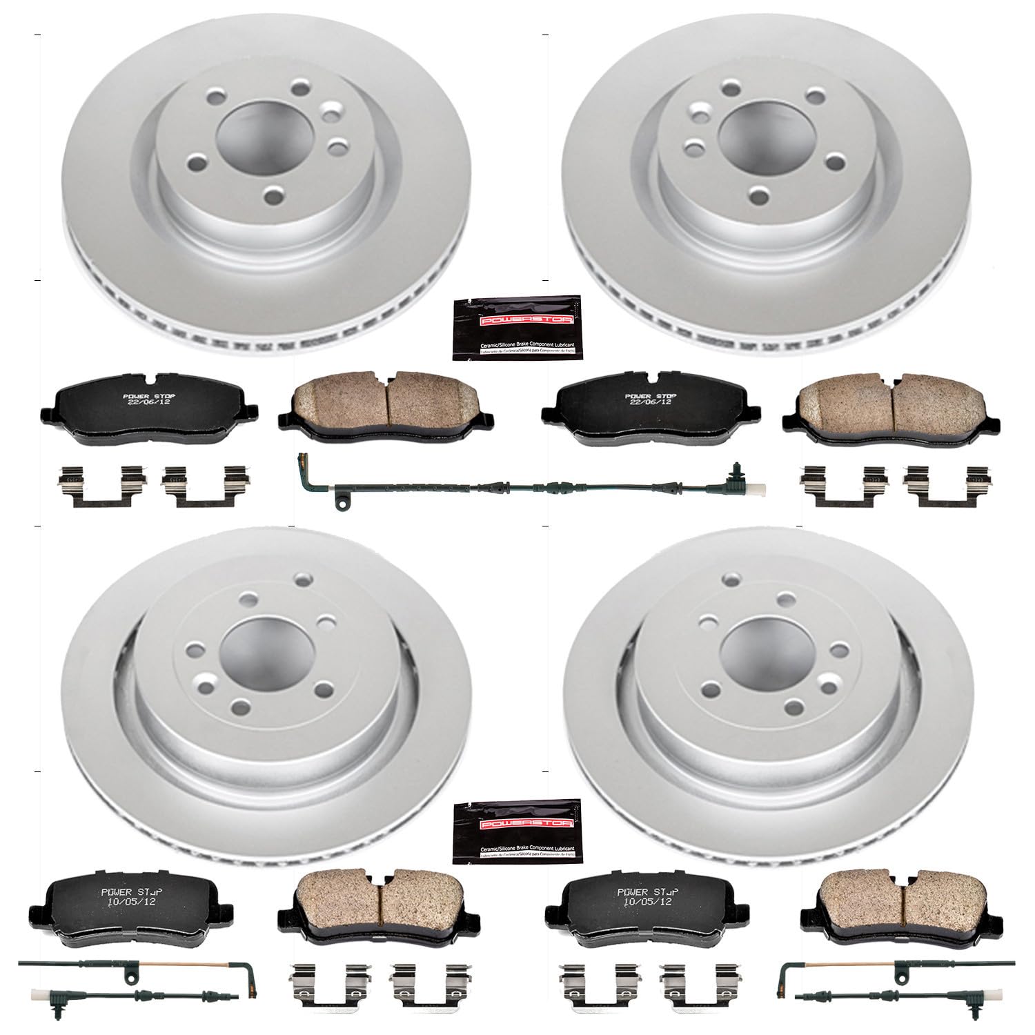 Power Stop Z23 Evolution Geomet Coated Brake Kit For Land Rover Range Rover Sport 2006-2009 CRK6048 [Model Specific]