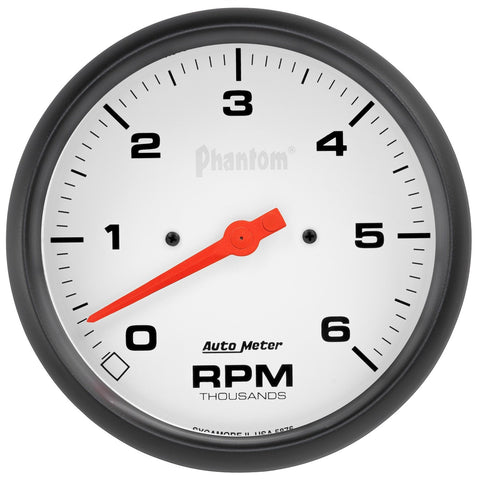 Tachometer AutoMeter 5876 Gauge, 5", 6K RPM, in-Dash, Phantom