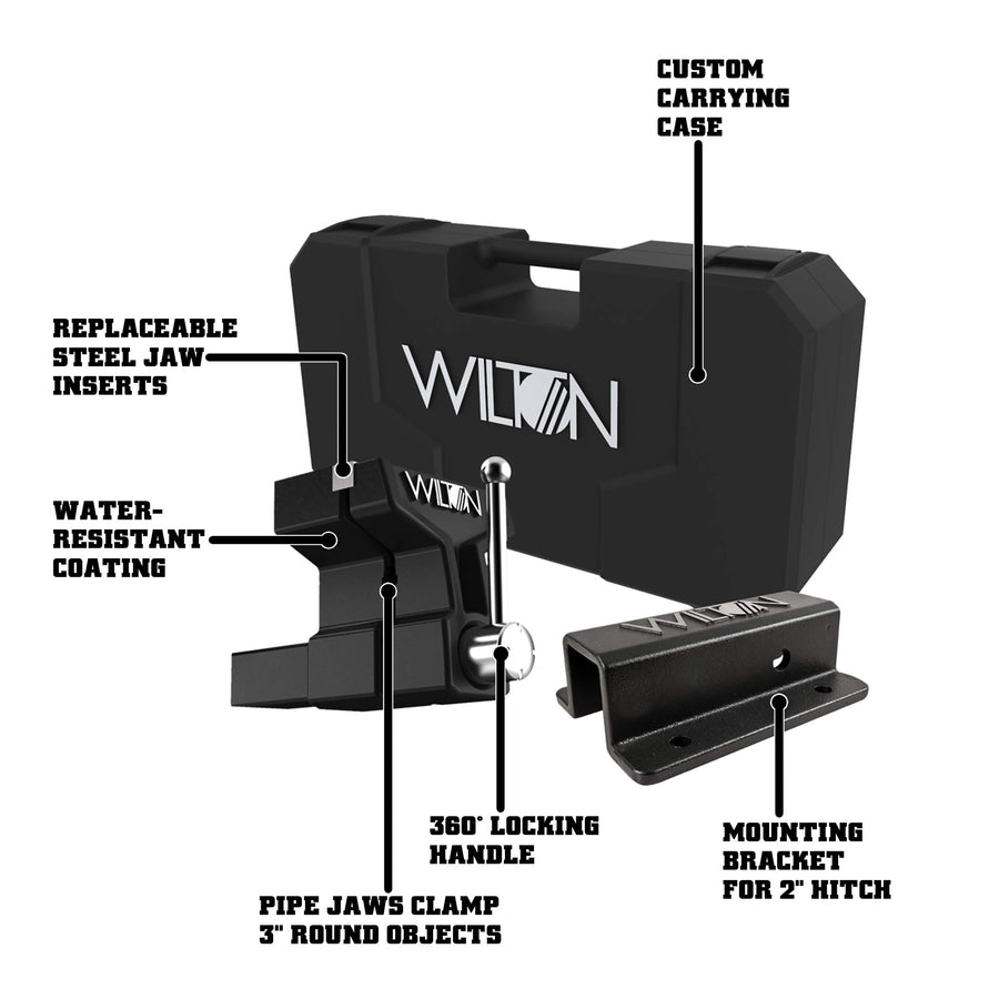 ATV Wilton All-Terrain Vise with Case, 6" Jaw Width, 5-3/4" Max Jaw Opening (10015)