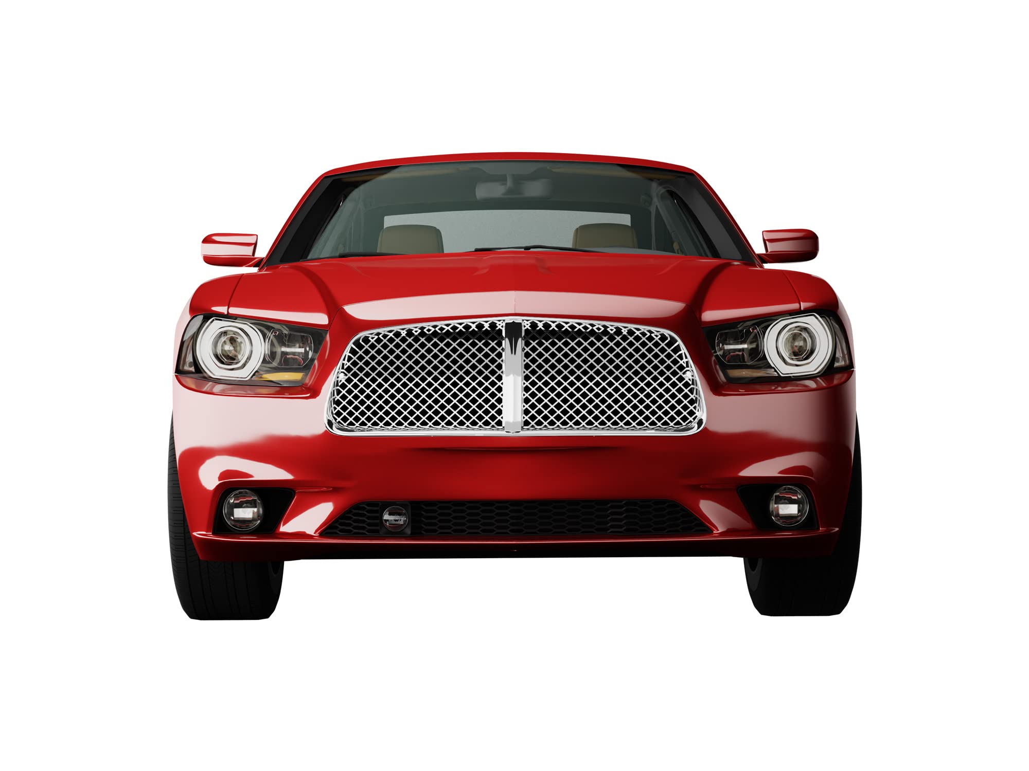 7147683 Armordillo USA Mesh Grille Fits 2011-2012 Dodge Charger-Chrome (Excl. SRT8)