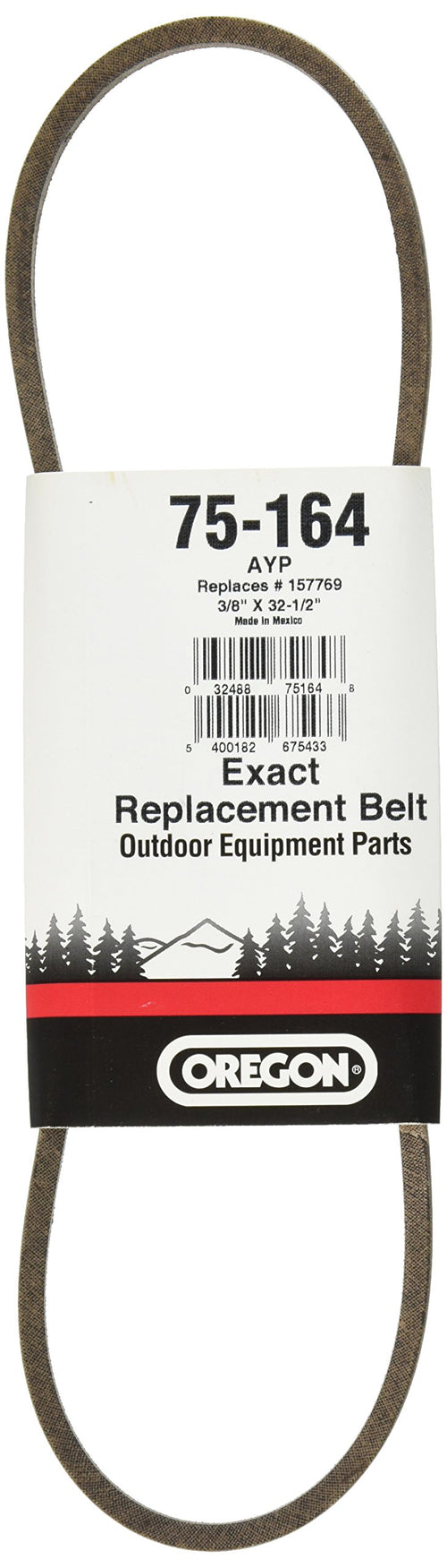 75-164 Oregon Belt 3/8" by 32-1/2" Lawn Mower Belts
