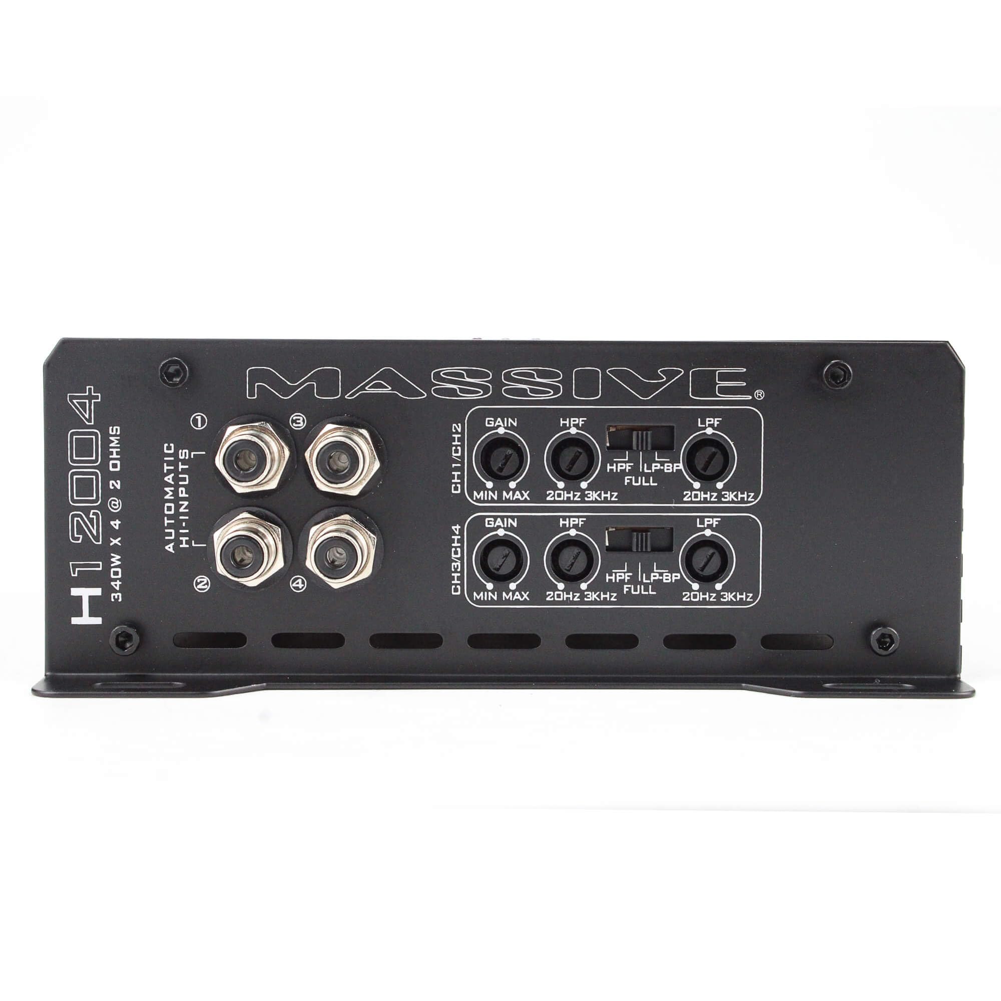 200 Watts RMS x 4 @ 4 Ohm Massive Audio Hippo Series High Performance Amplifier
