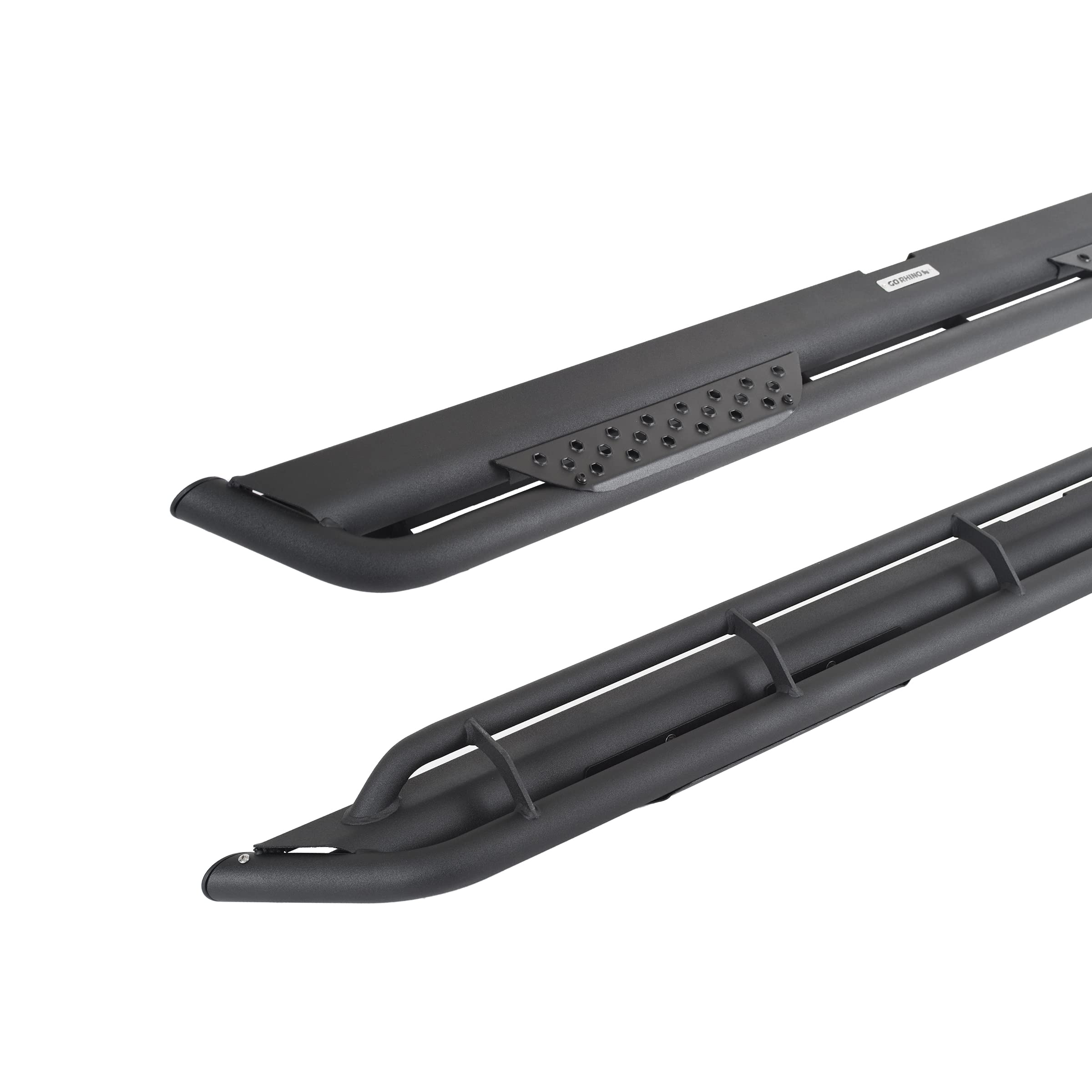 Dominator Xtreme DT Go Rhino Side Steps | 80" Mild Steel, Textured Black | DT60080T