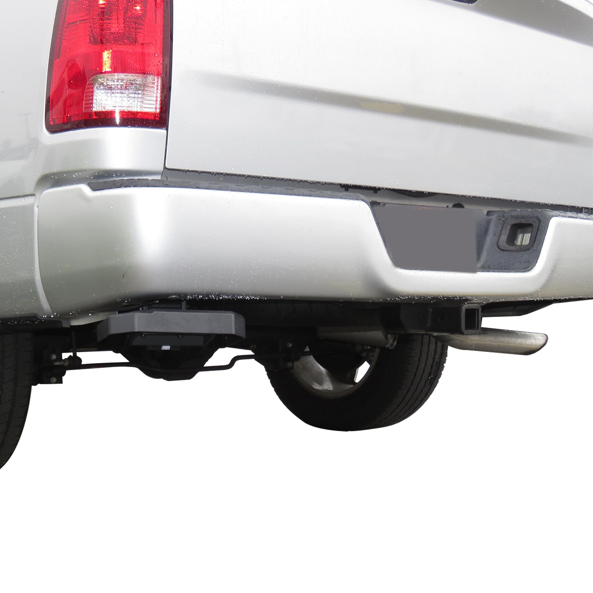 Retractable Black Horse Truck Bed Corner Step Compatible with 09-10 Dodge 1500|19-24 Ram 1500 Classic|11-18 Ram 2500-3500-1500