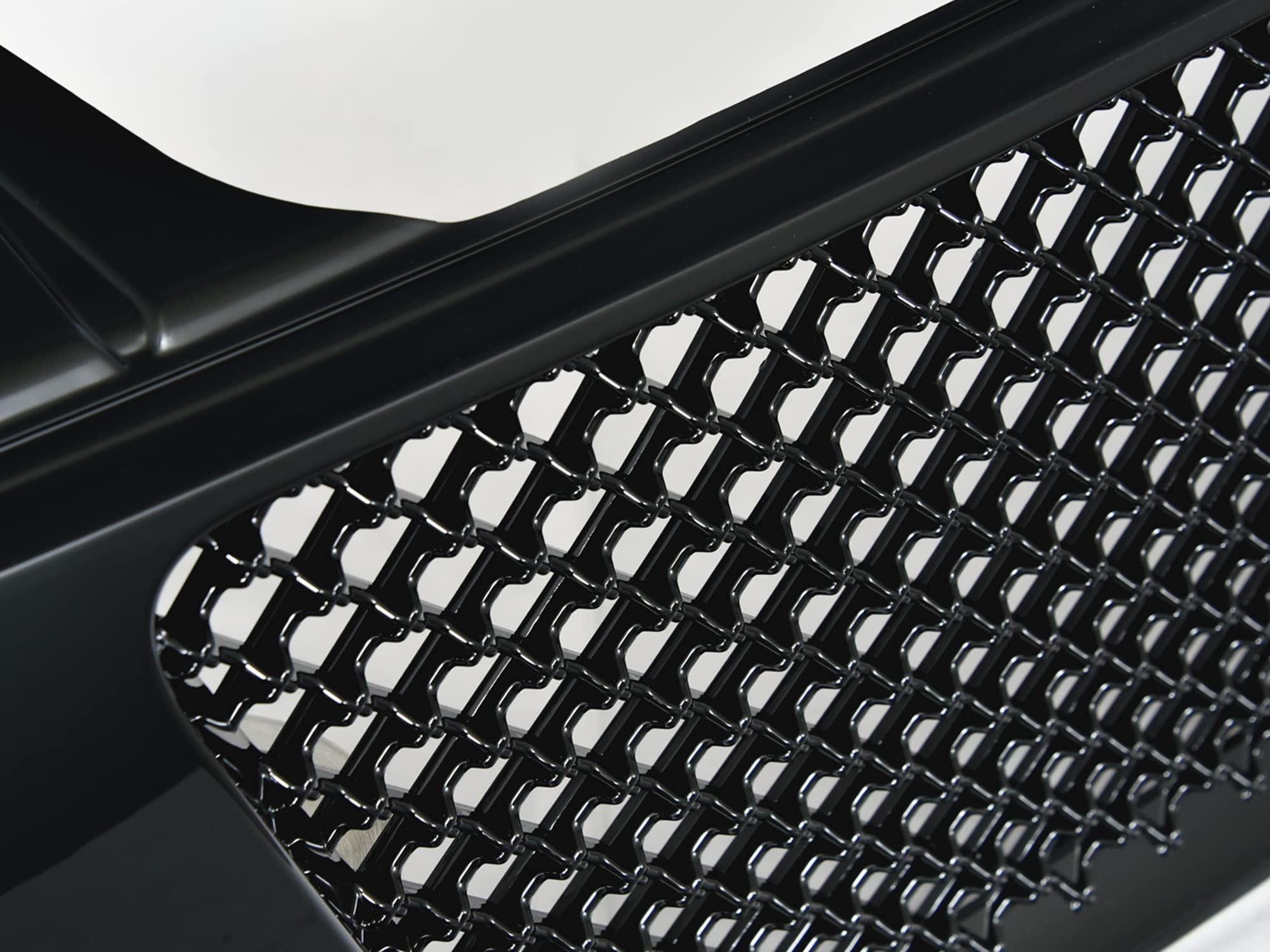 7149960 Armordillo USA Mesh Front Hood Grille - Gloss Black Fits 2004-2007 Nissan Titan