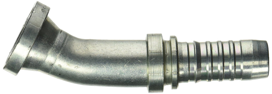 GlobalSpiral Couplings Gates 16GS-16FLH30M, Code 62 O-Ring Flange Heavy, Zinc Plated Carbon Steel, 6.02", 30° Bent Tube, 1" ID