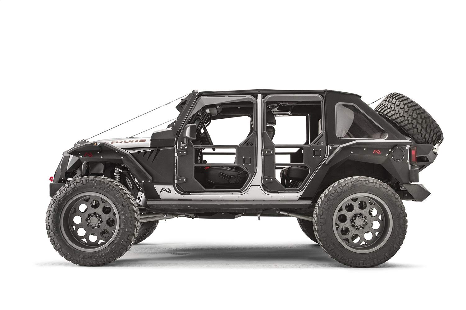 2007-2017 Jeep Jk Fab Fours Front Full Tube Door Bare