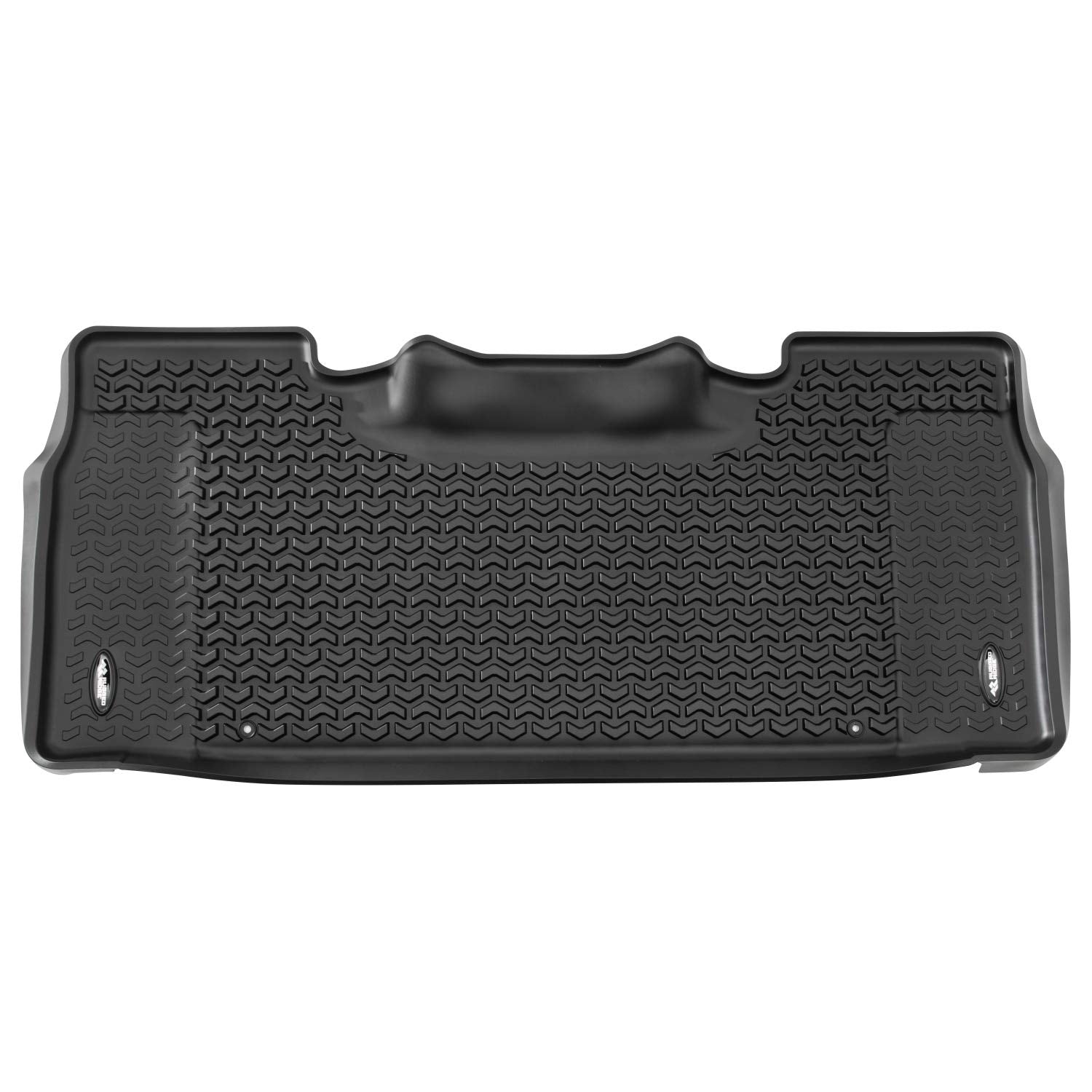 Rear Floor Liners Rugged Ridge for RAM 1500 Laramie | All-Terrain, Black | 82953.04 | Fits 2019 RAM 1500 Laramie