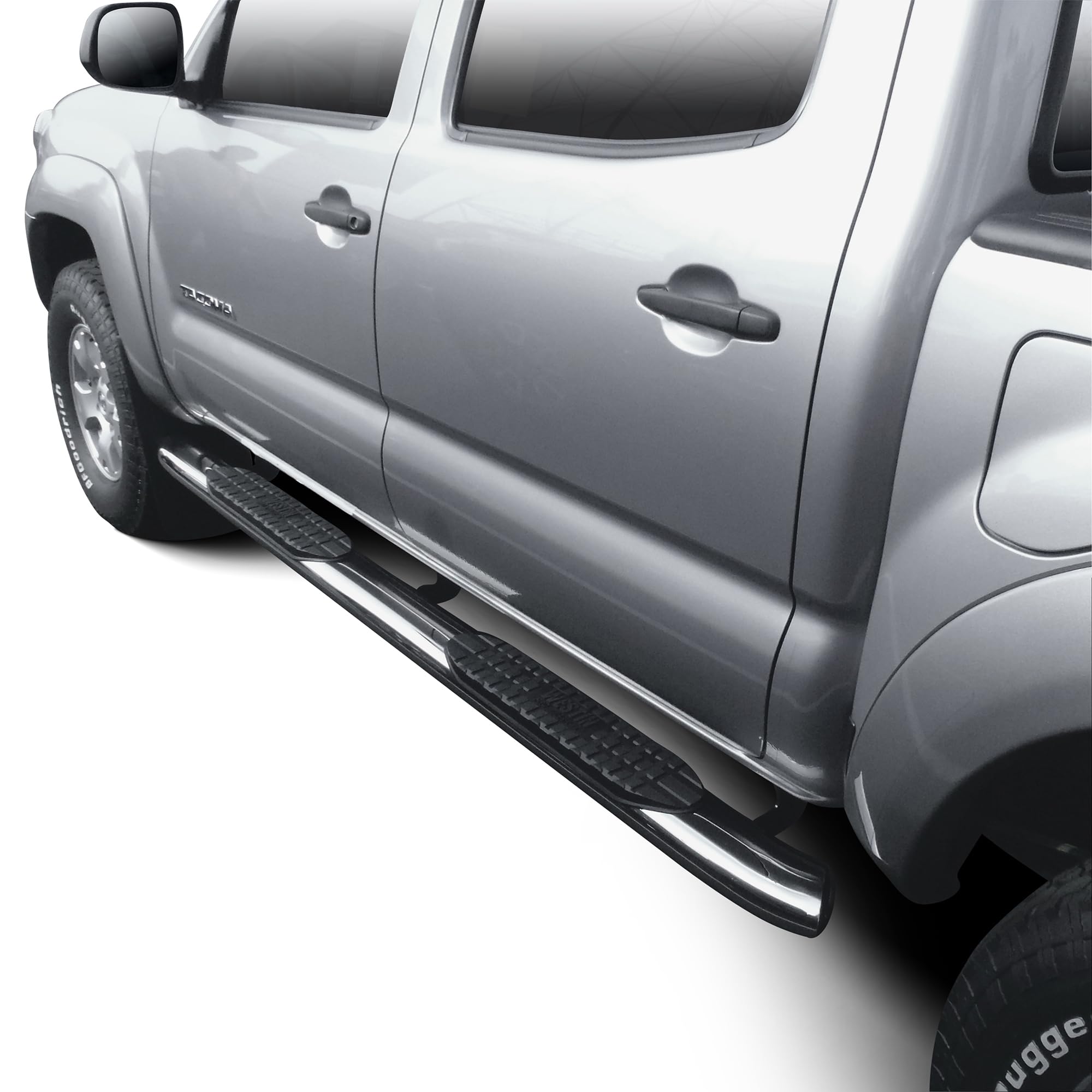 PRO TRAXX 5 Oval Nerf Bars Westin fits 2005-2023 Tacoma Double Cab Polished Pair