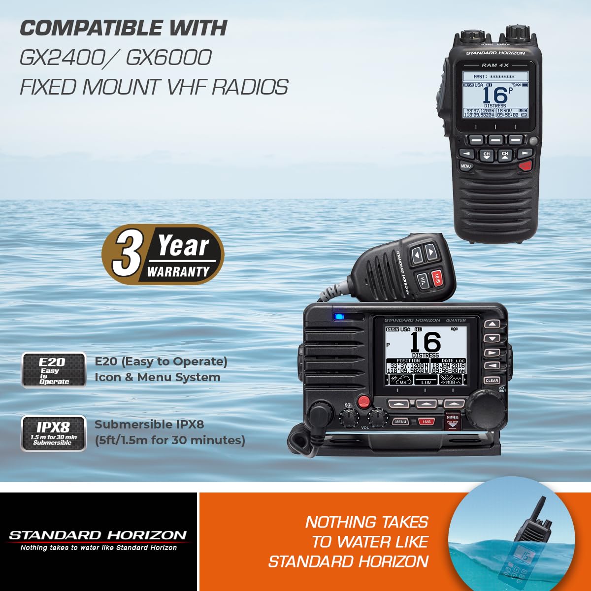 RAM4X Wireless Standard Horizon RAM Microphone f/GX2400