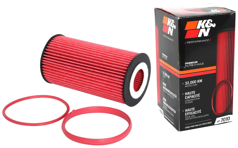 K&N Oil Filter Premium: 20,000 Mile Engine Protection, High Capacity/High Efficiency: Compatible with Select AUDI/VOLVO/VOLKSWAGEN/SEAT (See Product Description for Select Models), HP-7010