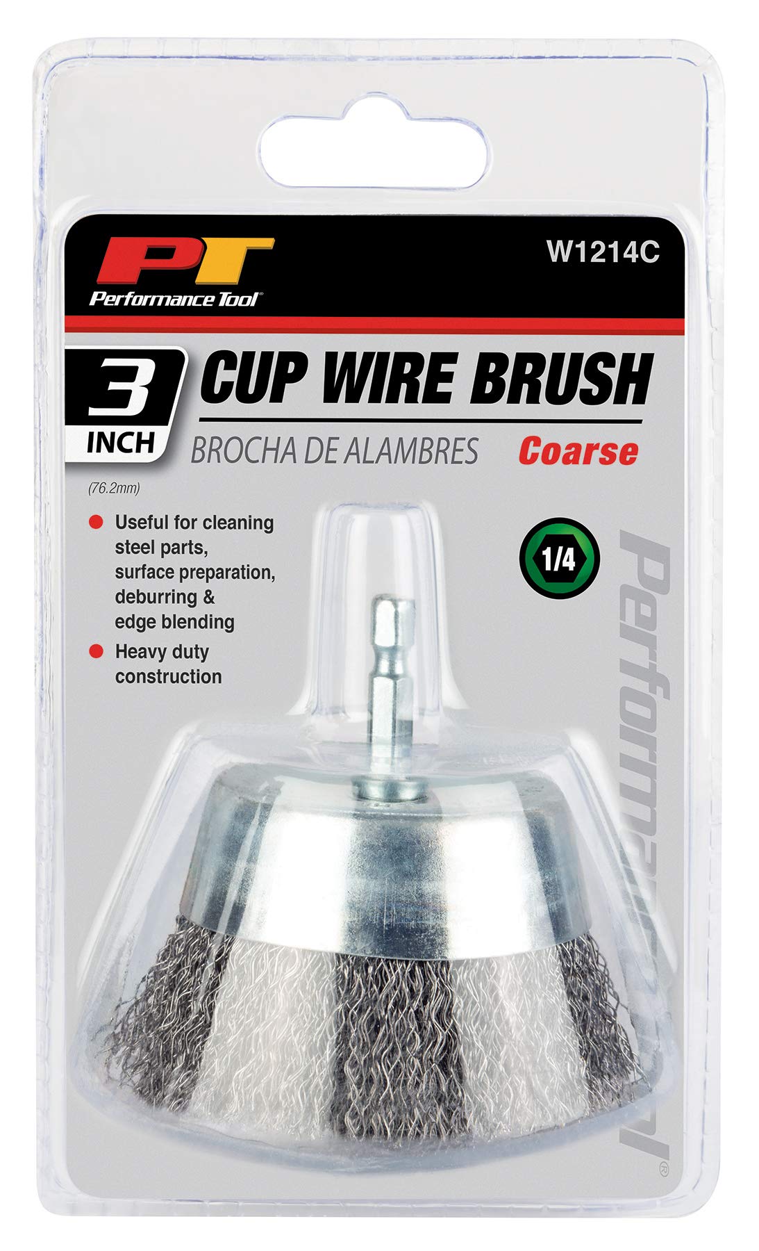 W1214C Performance Tool 3-Inch Cup Wire Brush - Coarse