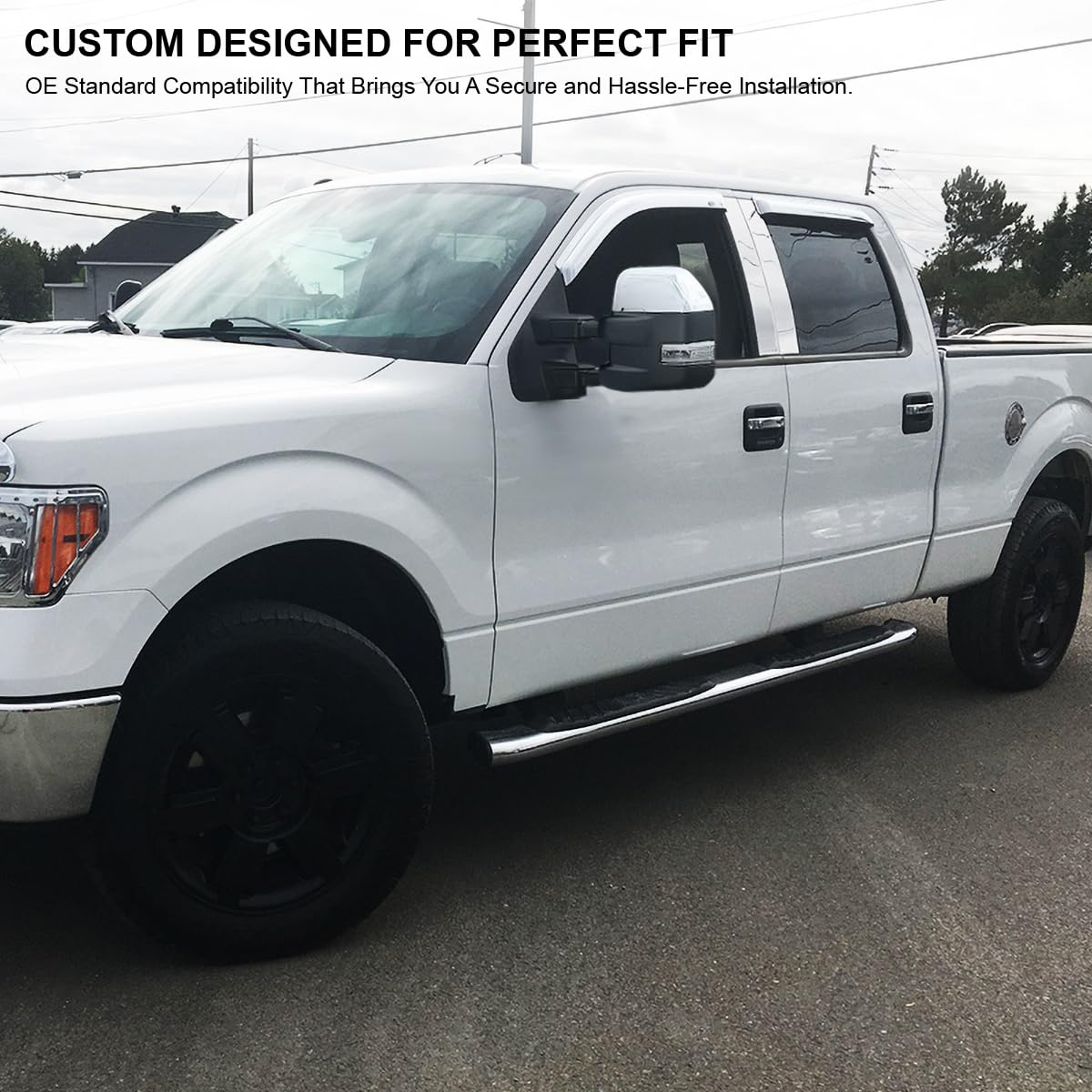 Chrome Power Heated Towing Mirrors Spec-D Tuning [2015 Look] w/LED Signal Compatible with 2007-2014 Ford F150 Pickup Left + Right