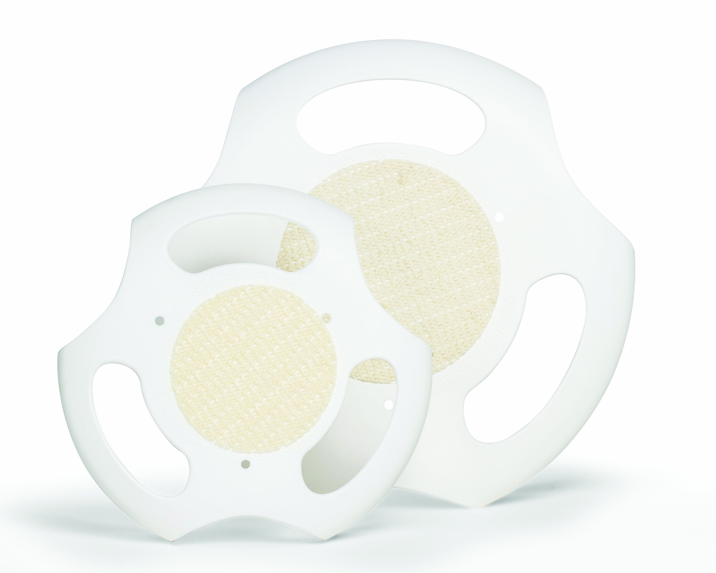 Camco Holder Stack-A-Plate | 2 Different Sizes of Plate Holders | One Plate Holder Fits Plates Up to 7.25” & Other Dish Holder Fits Plates Up to 10.25” | Great for Travel, RV Storage & More (43601)