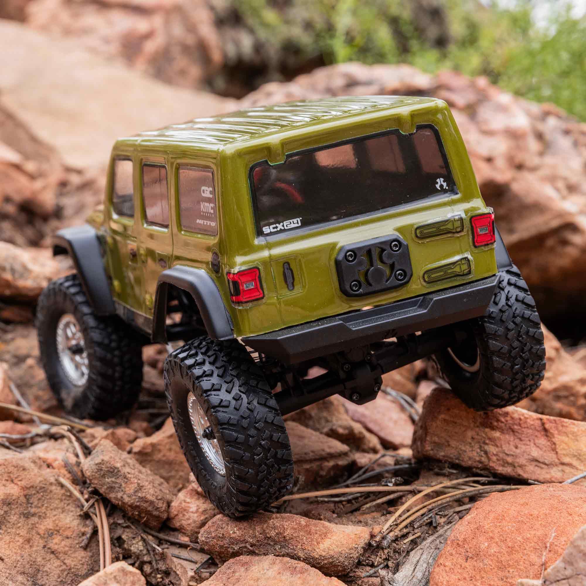 Axial RC Truck SCX24 2019 Jeep Wrangler JLU CRC, 1/24 Green: 4WD RTR (Battery and Charger Included), AXI00002V3T4