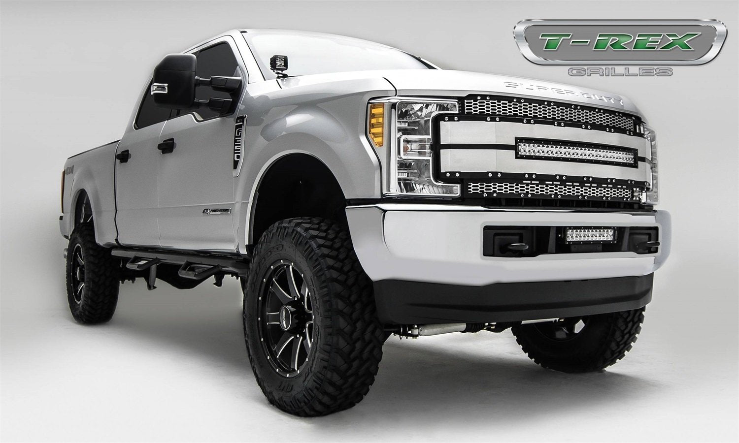Ford Super Duty T-Rex 6315485 TORCH Black Grille/Brushed Replacement, 1 Pack