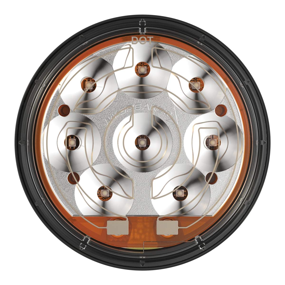 Turn J.W. SPEAKER 234 HTD 12/24V 4" Round Dot Harn