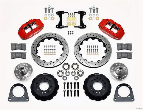 Front Hub Kit FNSL6R, 12.88", Drill, Red
