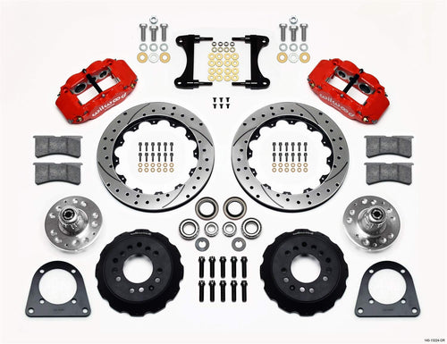 Front Hub Kit FNSL6R, 12.88", Drill, Red