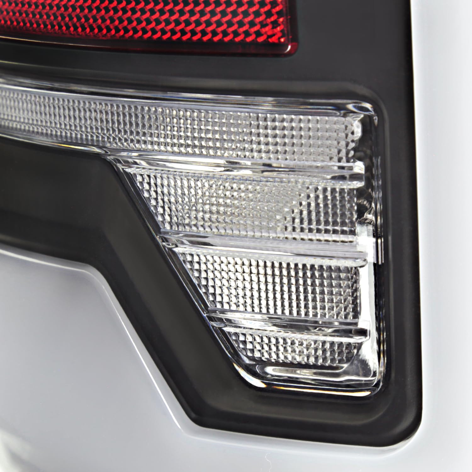 Black Tail Lights w/White LED SPEC-D TUNING Compatible with 2002-2006 Dodge Ram 1500/2500 / 3500, Left + Right Pair Assembly