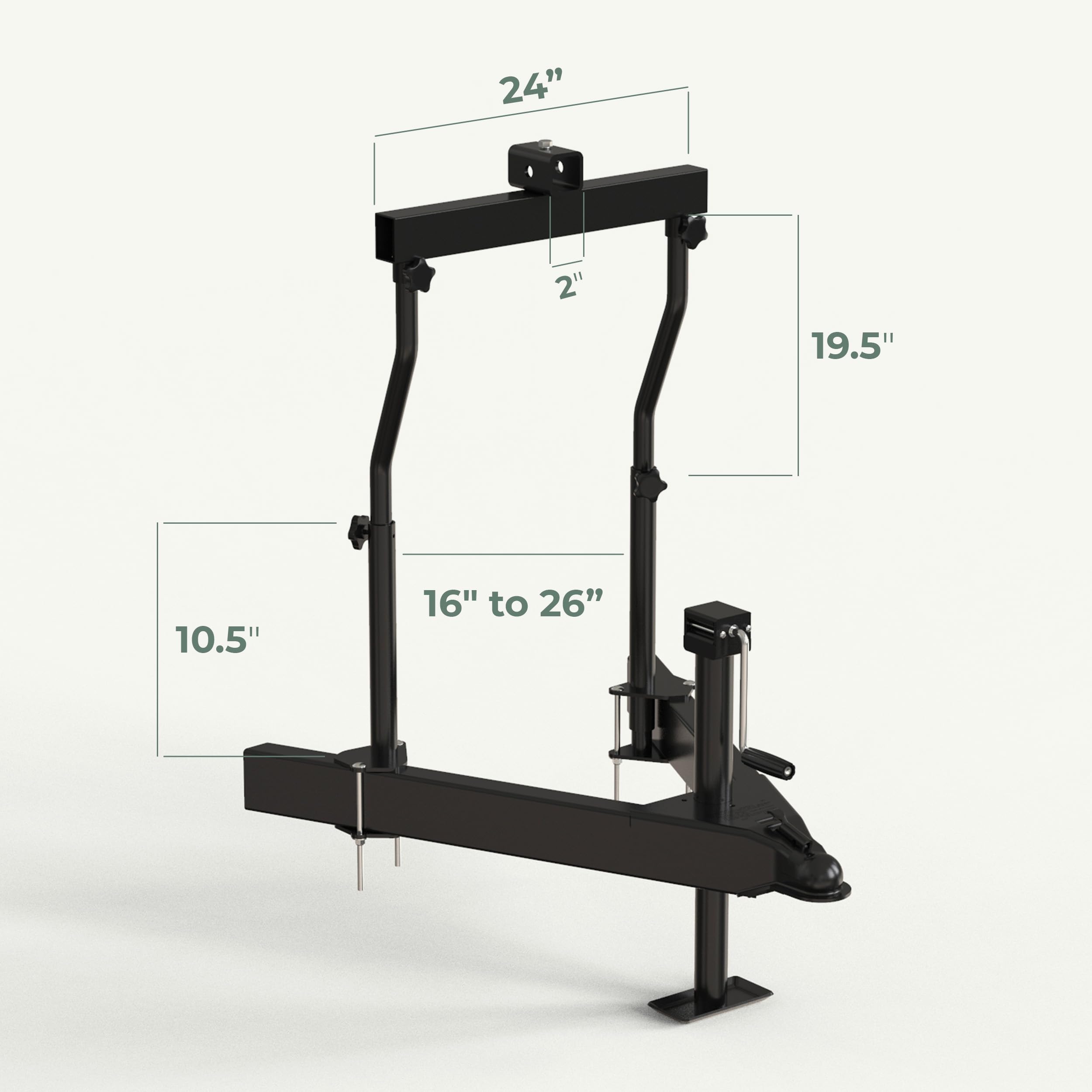 A-Frame Arvika Trailer Hitch Mount Adapter, 2 Inch Hitch Adapter Front-Mounted Trailer, Adjustable to Fit The Majority of Trailers