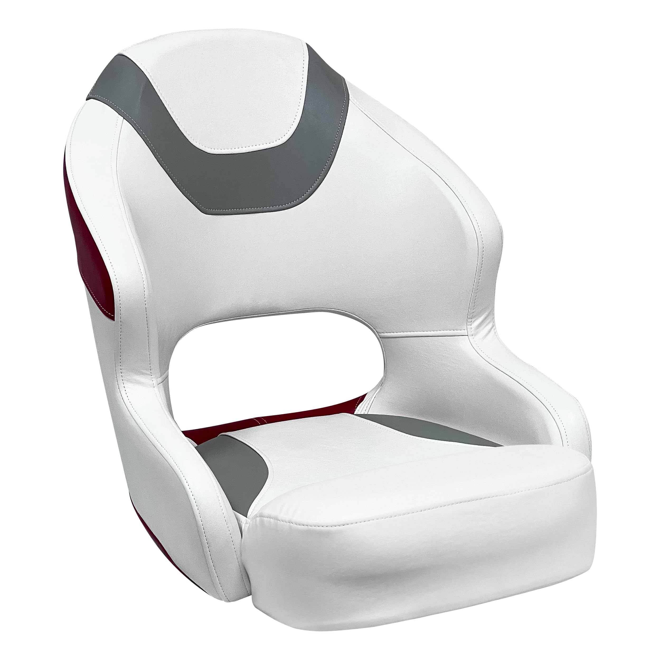 Baja Series Wise 3314-1774 Bucket Seat, Brite White/Grey/Dark Red