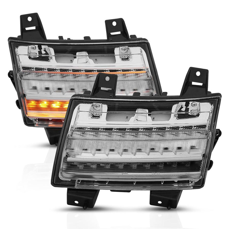 LED FENDER LIGHTS JEEP WRANGLER 18-22 / GLADIATOR 20 CHROME CLEAR (SEQUENTIAL SIGNAL) (FOR HIGH CONFIGURED, LED TYPE)