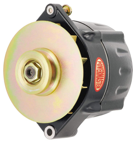 Alt Powermaster GM 12SI Black 150A Smooth Look™ 1V Pulley & Baffle 1 or 3 Wire