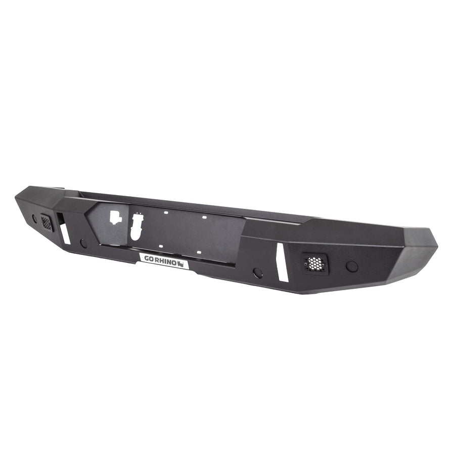 Trailline Go Rhino Full Width Rear Bumper | Mild Steel, Textured Black | 273120T | Fits 2020 - 2024 Jeep Gladiator JT, 4-Door (Compatible with factory hitch)