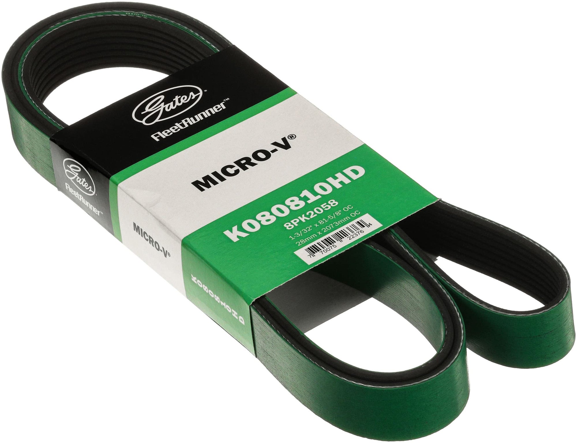 Gates FleetRunner K080810HD Micro-V Serpentine Drive Belt