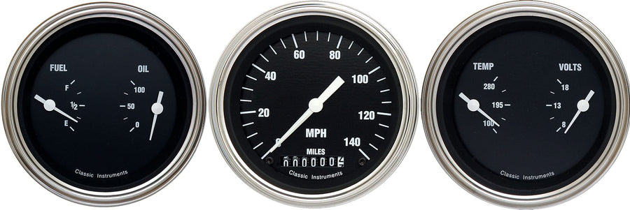 Hot Rod Series Classic Instruments HR04SLF 3 Gauge Package
