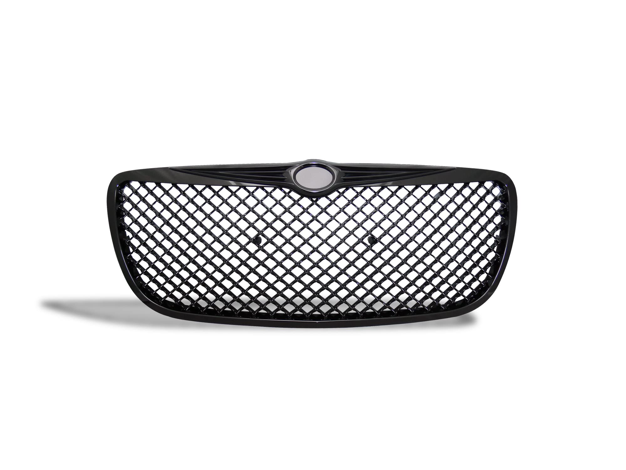 7147584 Armordillo USA Mesh Front Hood Grille - Gloss Black Fits 2004-2006 Chrysler Sebring