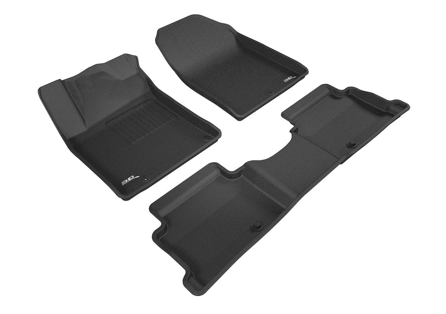 Kagu Floor Mat 3D MAXpider Custom Fit (Black) Compatible with Hyundai Elantra GT 2018-2020 - Full Set
