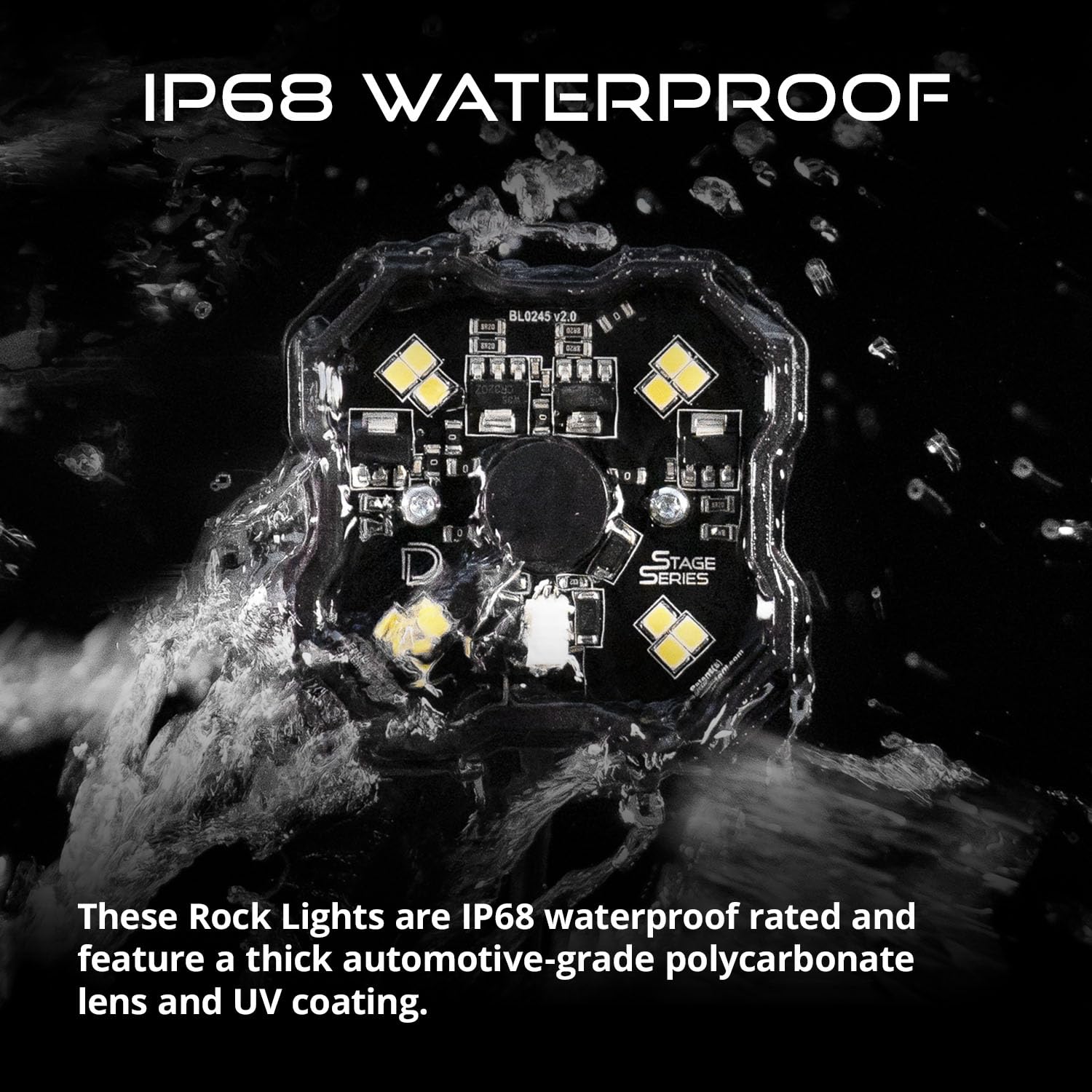 Diode Dynamics LED Stage Series Rock Light (one), White Diffused M8
