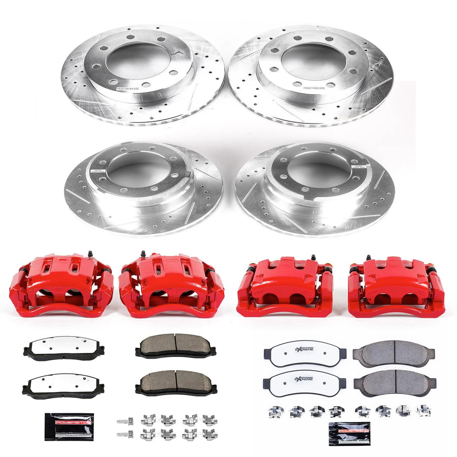 Brake Kit Power Stop KC6546-36 with Caliper (Front and Rear Truck Tow), 1 Pack For Ford F-350 Super Duty 2012 [Model Specific]
